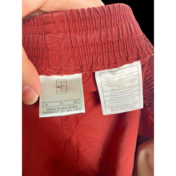 Nike Shorts Size XL Challenge Court Mens Andre Agassi Vintage 90s Nylon Red - Picture 6 of 7